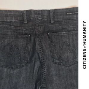 Citizens of Humanity Stretch Wide Leg Indigo Jeans